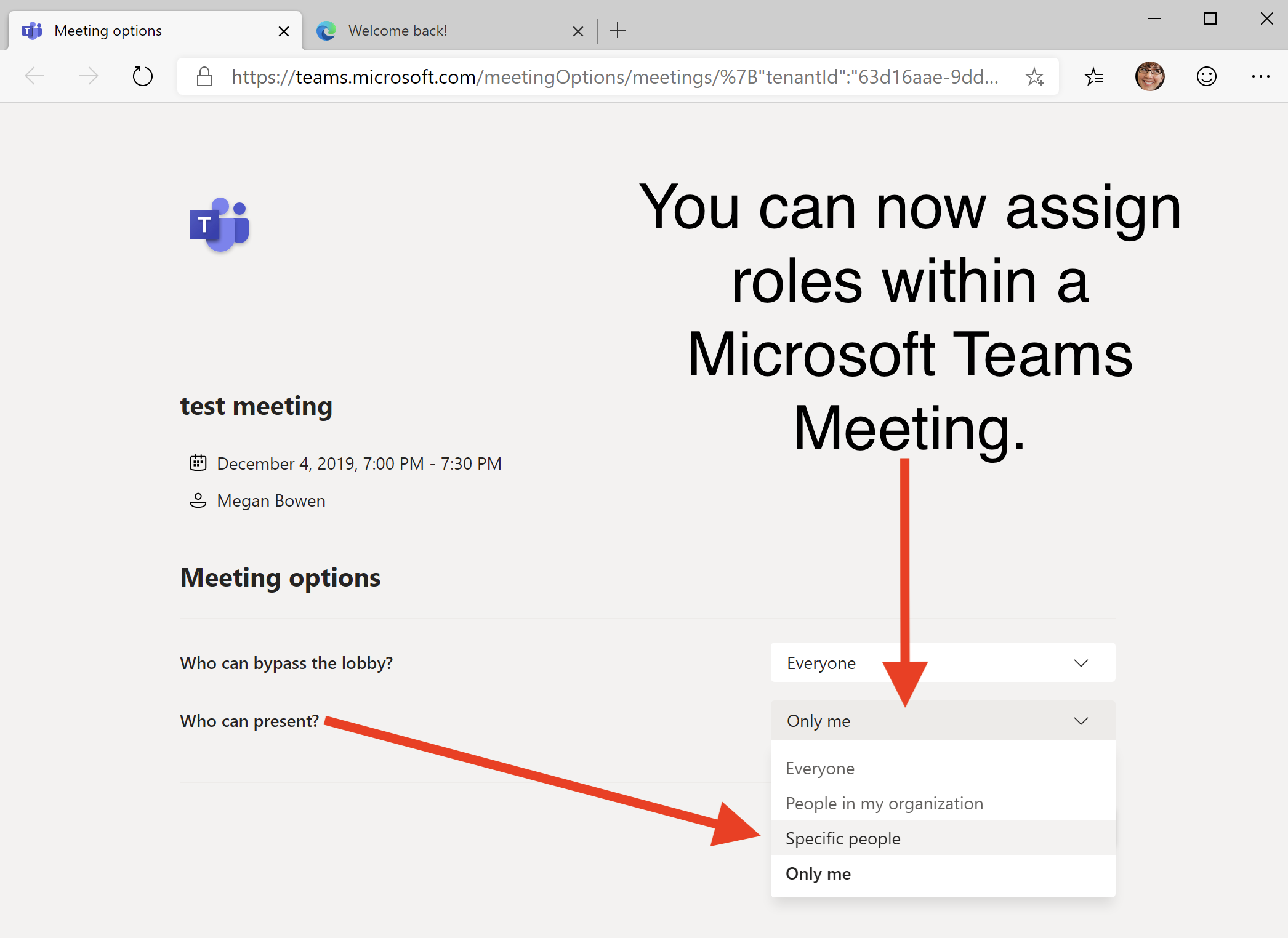 Microsoft Teams Meeting Controls