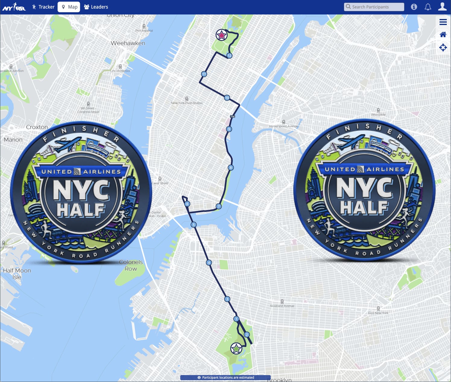 New York Road Runner NYC Half Marathon 2020 Course Map
