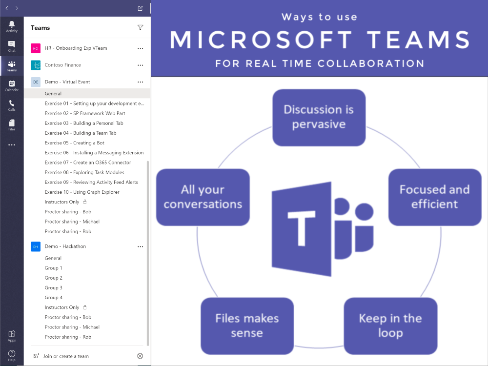 Microsoft Teams for Real Time Collaboration