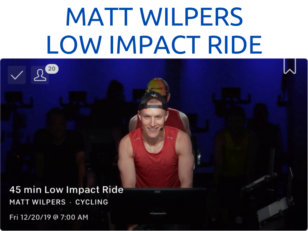 Peloton – Matt Wilpers Low Impact rides are a hidden gem – Robert J. Gates